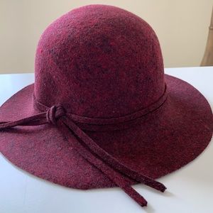 Nordstrom Burgundy Wool Hat